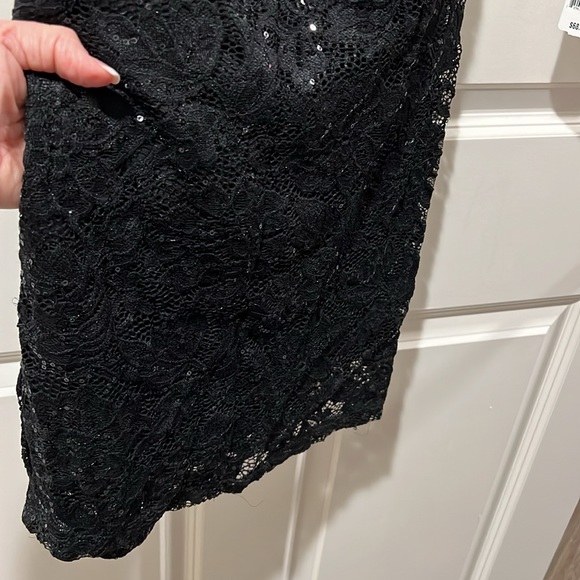 Crystal Doll Black Lace & Sequin Spandex Dress - Size Small.  NWT - Picture 4 of 8
